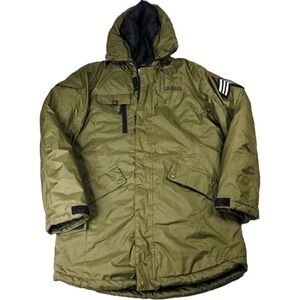 GRENADE Olive Green Hooded‎ Parka Jacket Men's Size S Military Style
